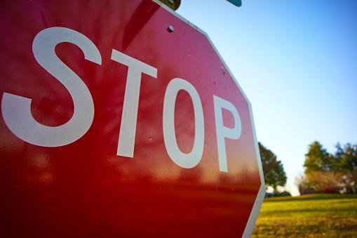 stop sign.